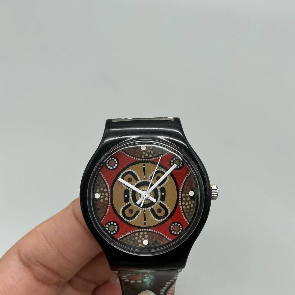 Australian Outback Artist Series Watch Unisex 34mm Indigenous ArtNew Battery